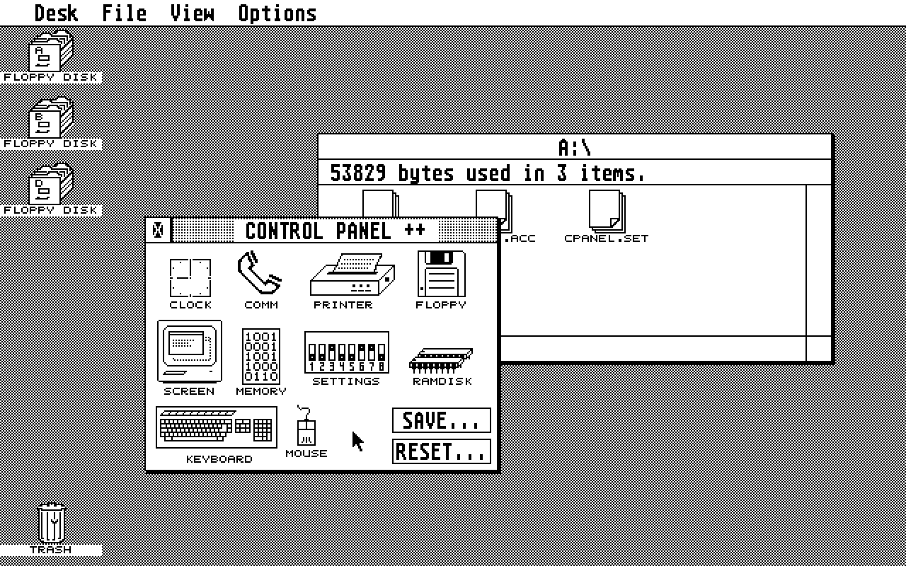 CPanel atari screenshot